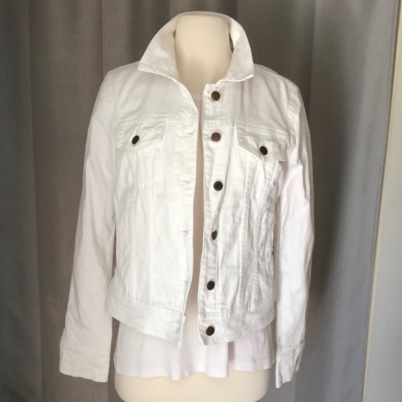J.Crew never worn white denim jean jacket